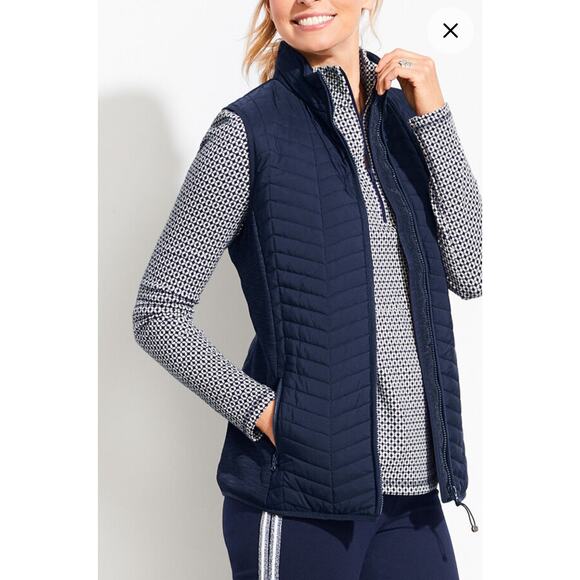 T by Talbots Chevron Quilted Vest Lavender Size L - Picture 6 of 6